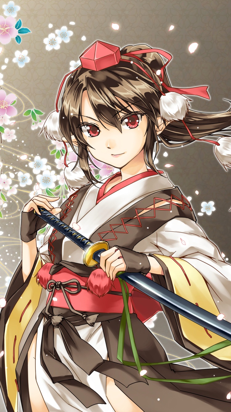 Anime Touhou, 750x1334, Phone HD Wallpaper
