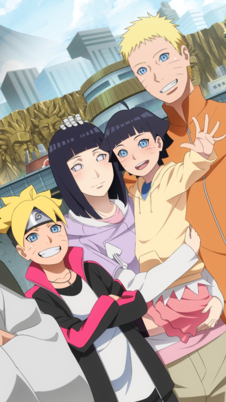 Anime Boruto, Hiashi Hyūga, Naruto Uzumaki, Himawari Uzumaki, Boruto Uzumaki, Hinata Hyuga, 750x1334, Phone HD Wallpaper