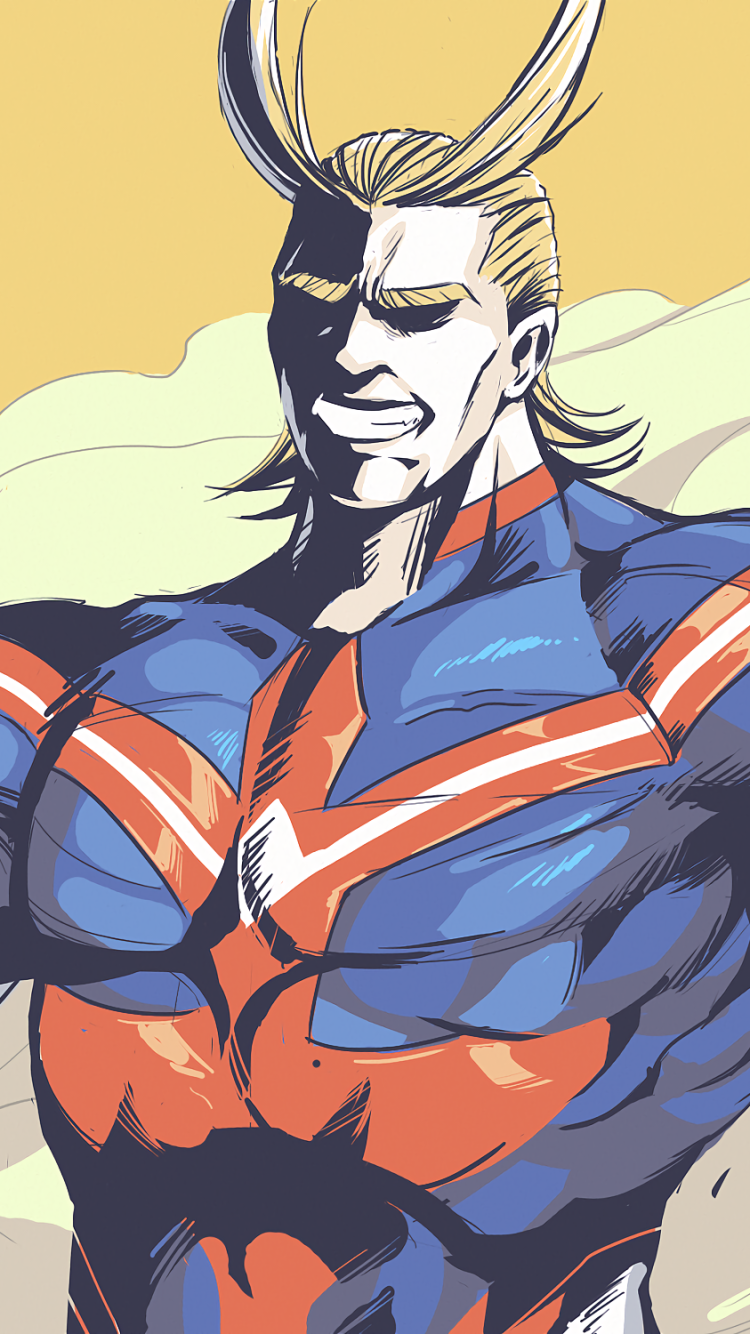 Anime My Hero Academia, All Might, 750x1334, Phone HD Wallpaper