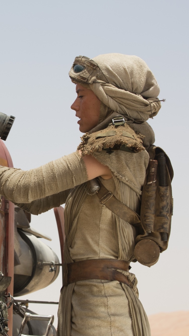 Movie Star Wars Episode VII: The Force Awakens, Daisy Ridley, Star Wars, Rey (Star Wars), 750x1334, Phone HD Wallpaper