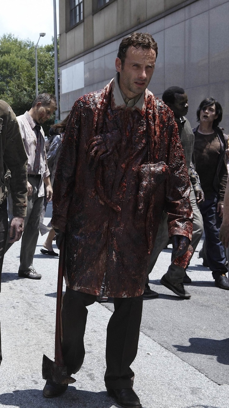 TV Show The Walking Dead, Steven Yeun, Glenn Rhee, Zombie, Rick Grimes, Andrew Lincoln, 750x1334, Phone HD Wallpaper