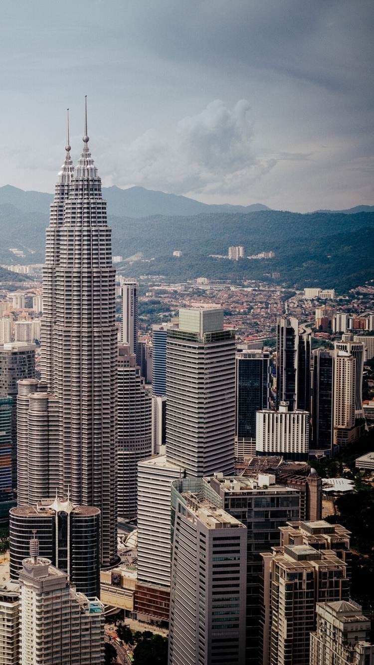 Man Made Kuala Lumpur, Malaysia, Petronas Towers, 750x1334, Phone HD Wallpaper
