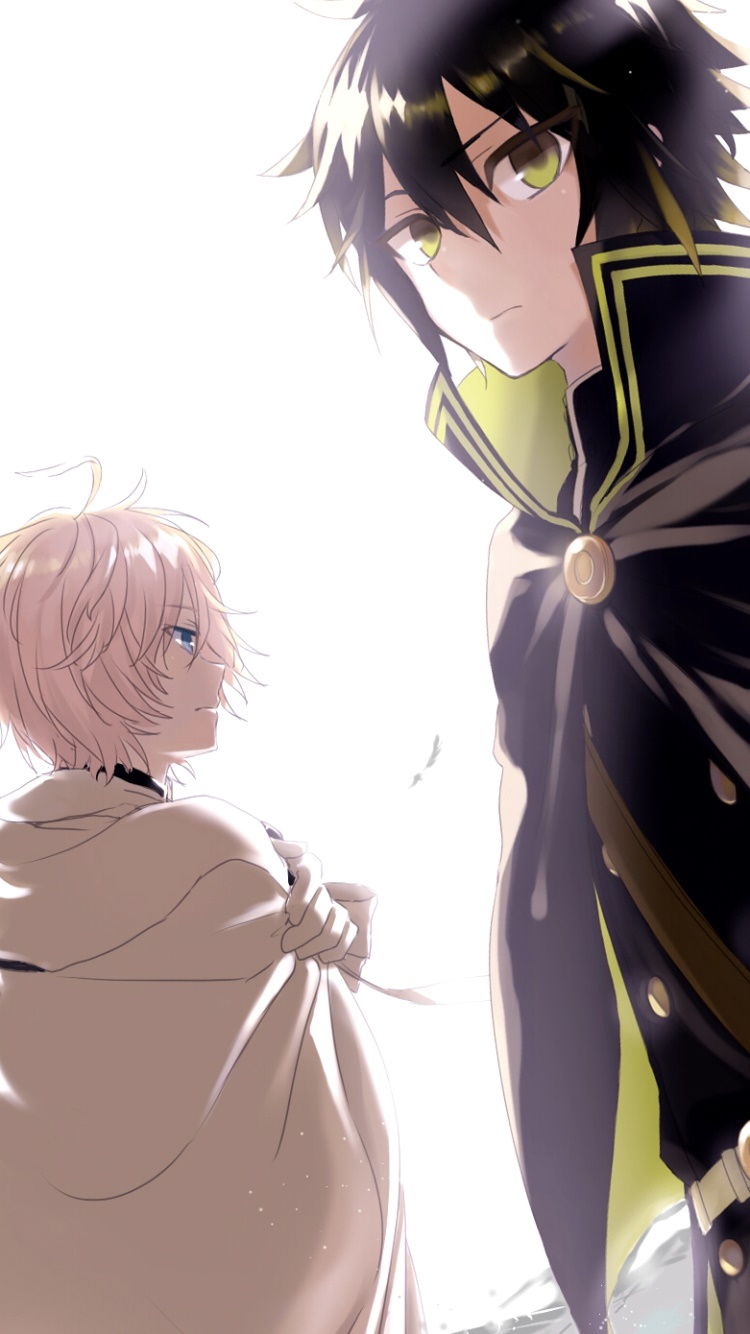 Anime Seraph of the End, Mikaela Hyakuya, Yūichirō Hyakuya, 750x1334, Phone HD Wallpaper