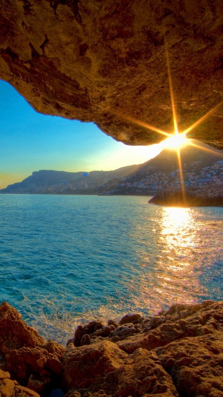 Earth Ocean, Monaco, HDR, Sun, Nature, City, 750x1334, Phone HD Wallpaper