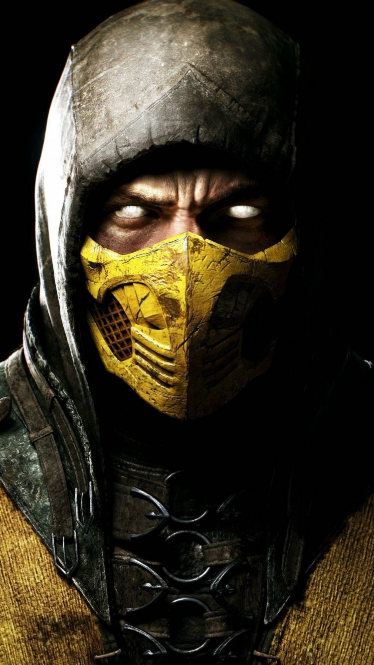 Video Game Mortal Kombat X, Mortal Kombat, Scorpion (Mortal Kombat), 750x1334, Phone HD Wallpaper