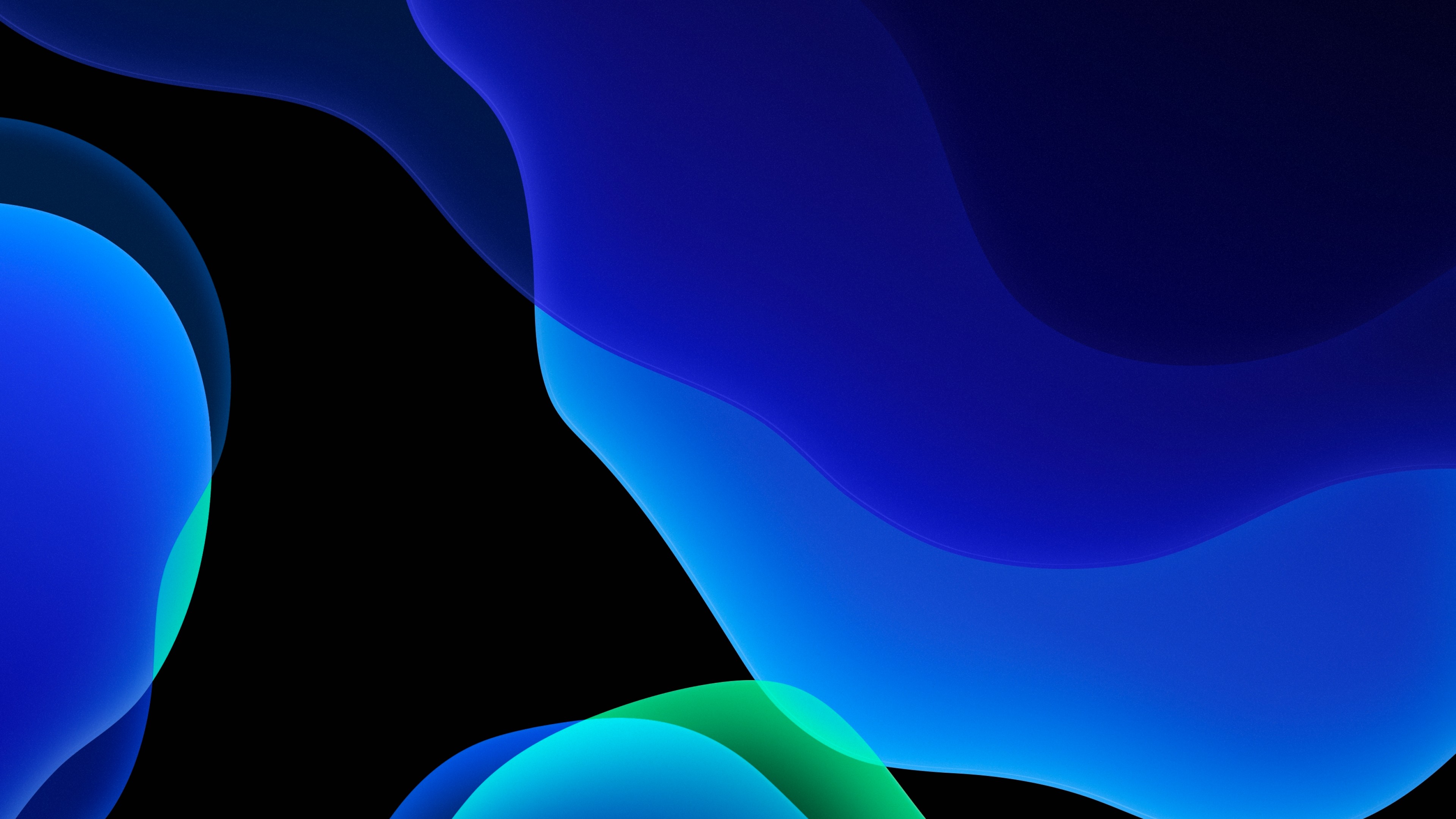 iOS 13, iPadOS, abstract, dark, WWDC 2019, 4K, HD Wallpaper
