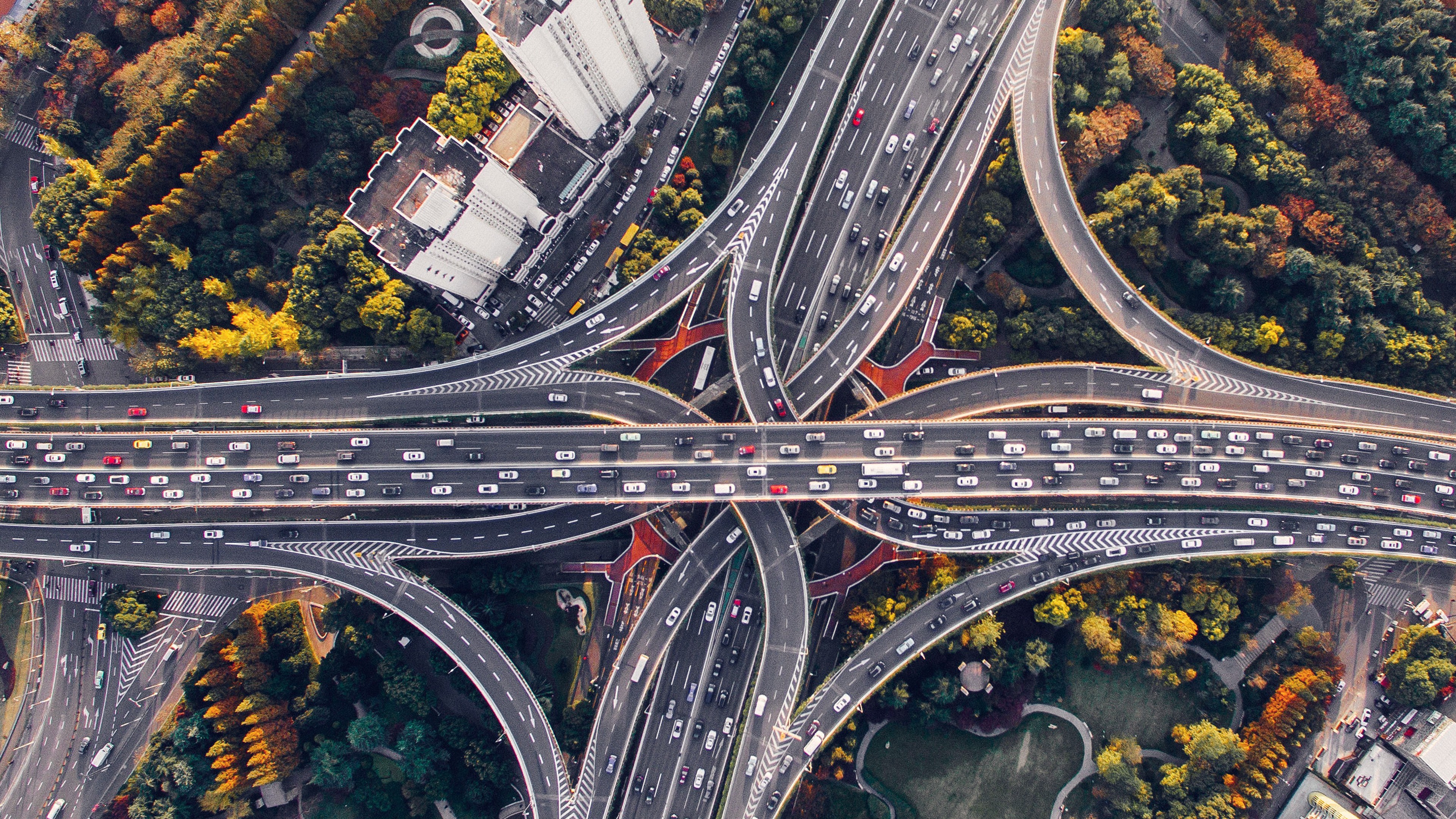 road, city, 4K, HD Wallpaper