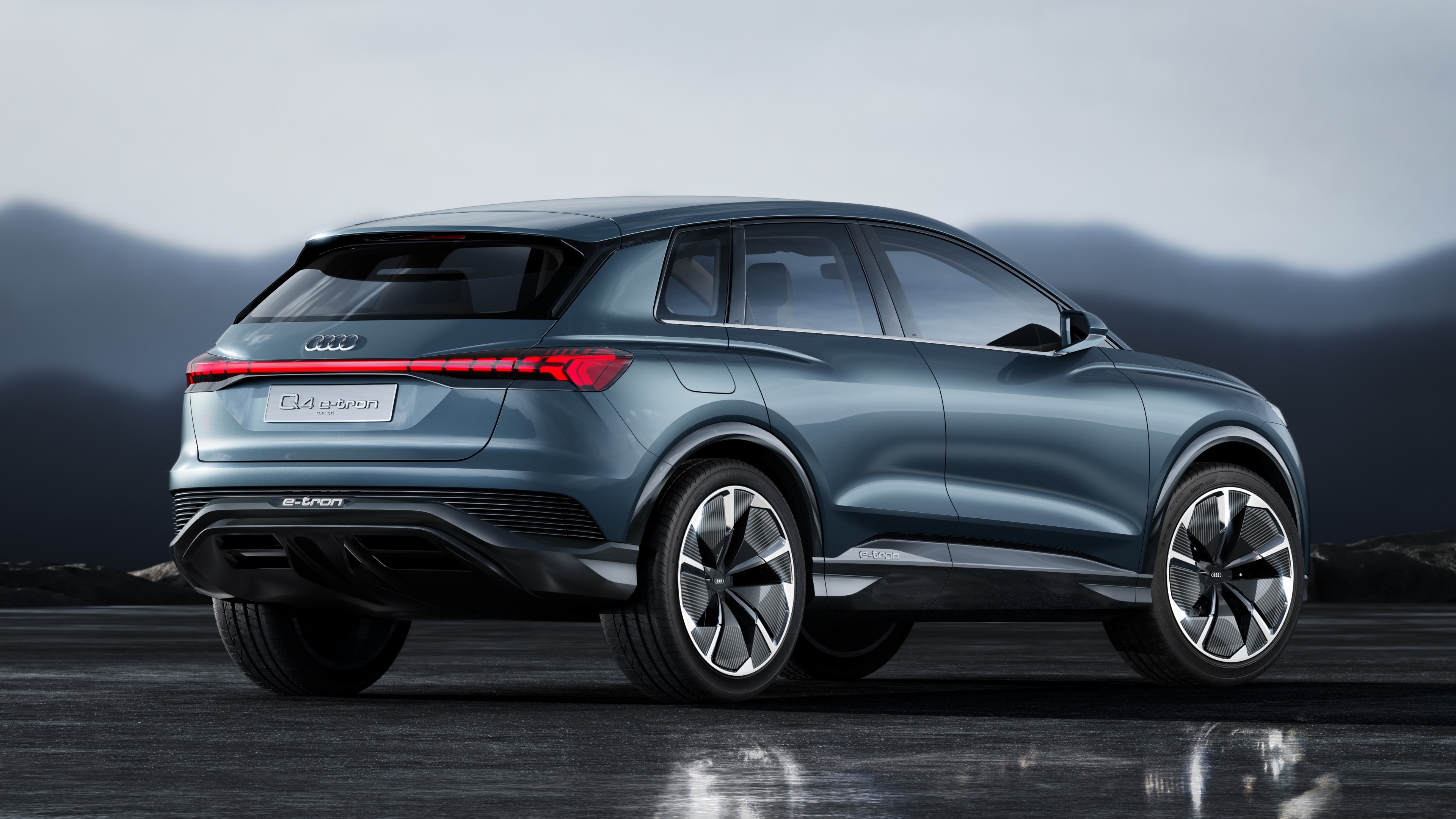 Audi Q4 e-tron, SUV, Geneva Motor Show 2019, 4K, HD Wallpaper