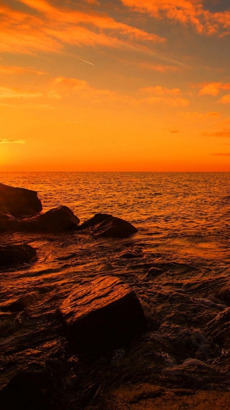 Earth Sunset, 750x1334, Phone HD Wallpaper