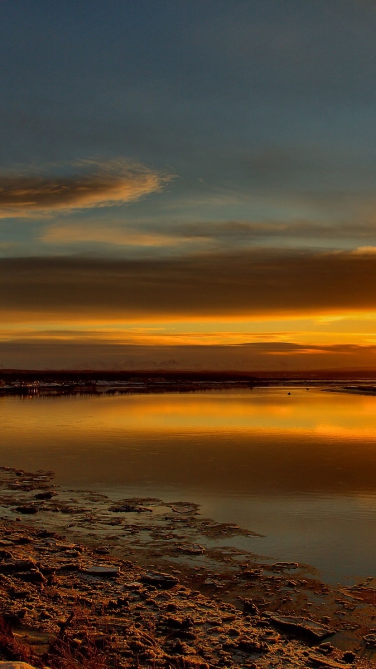 Earth Sunset, 750x1334, Phone HD Wallpaper