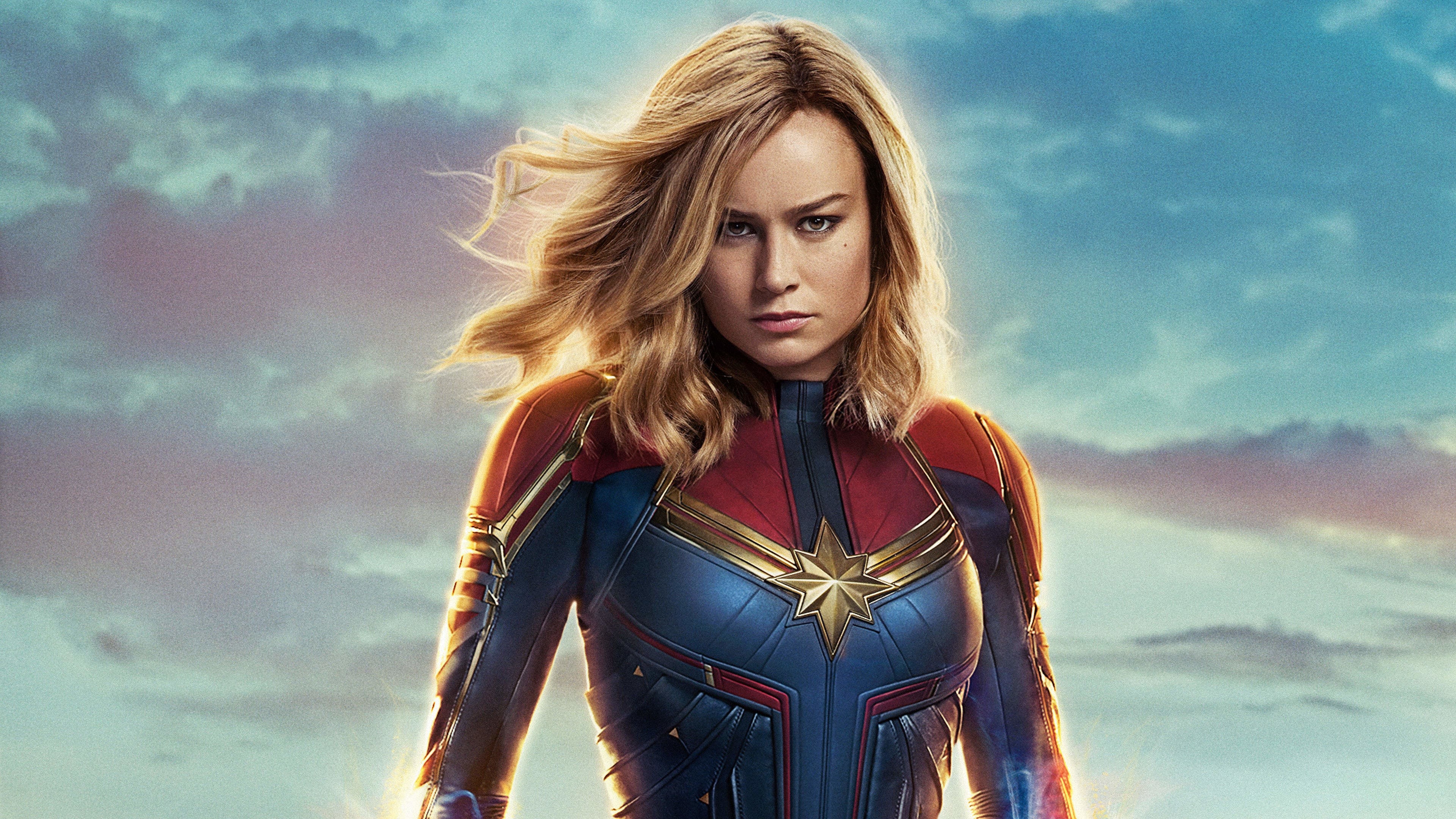 Captain Marvel, Brie Larson, 4K, HD Wallpaper