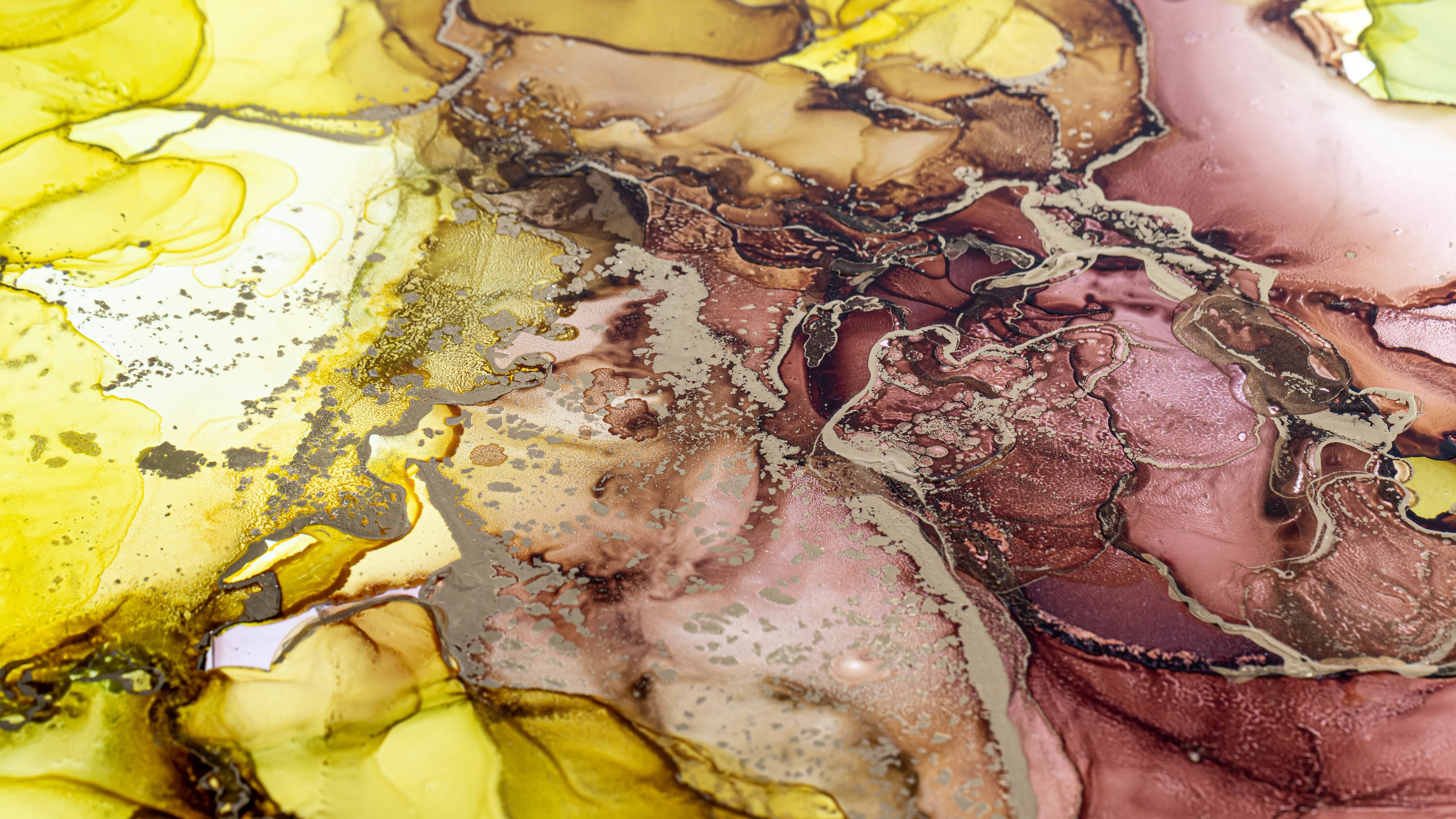 paint, stains, fluid art, abstraction, art, 4k, HD Wallpaper