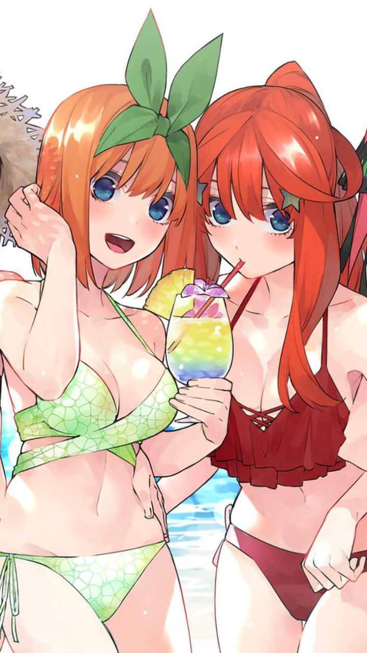 Anime The Quintessential Quintuplets, Itsuki Nakano, Yotsuba Nakano, 720x1280, Phone HD Wallpaper