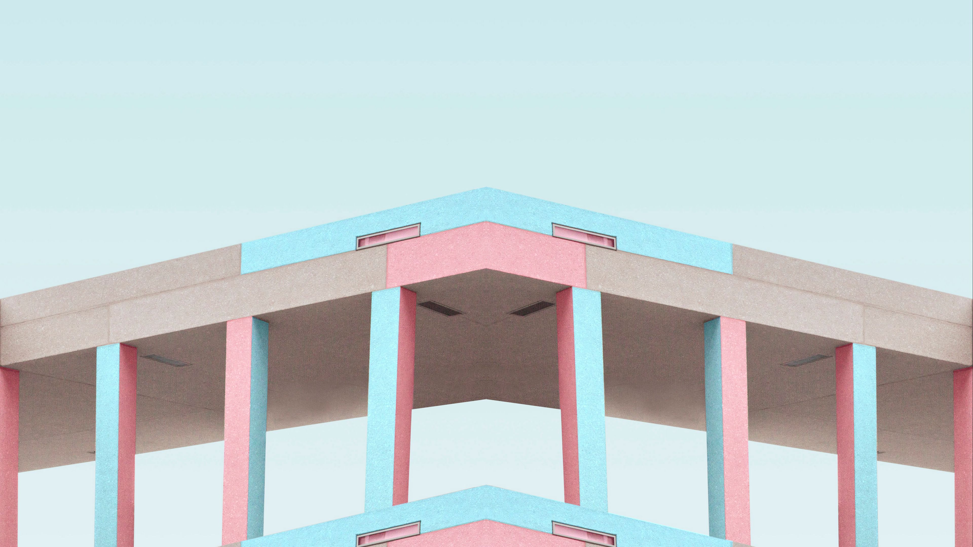 minimalism, building, architecture, 4k, HD Wallpaper