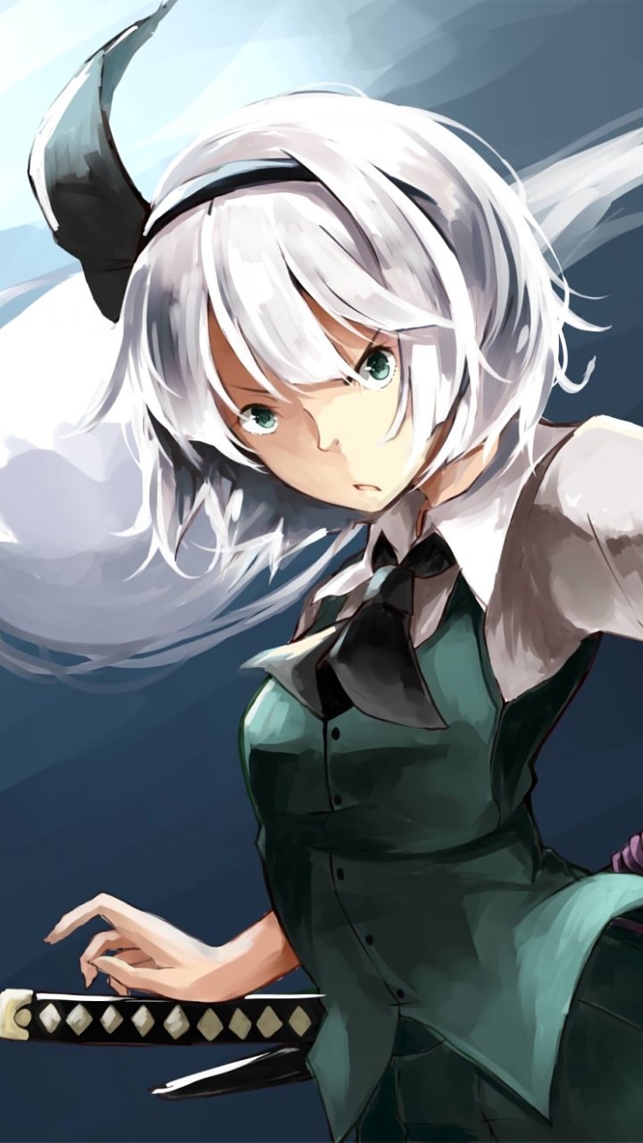Anime Touhou, Youmu Konpaku, 720x1280, Phone HD Wallpaper