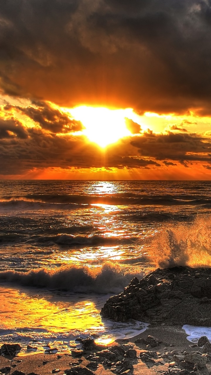 Earth Sunset, 720x1280, Phone HD Wallpaper