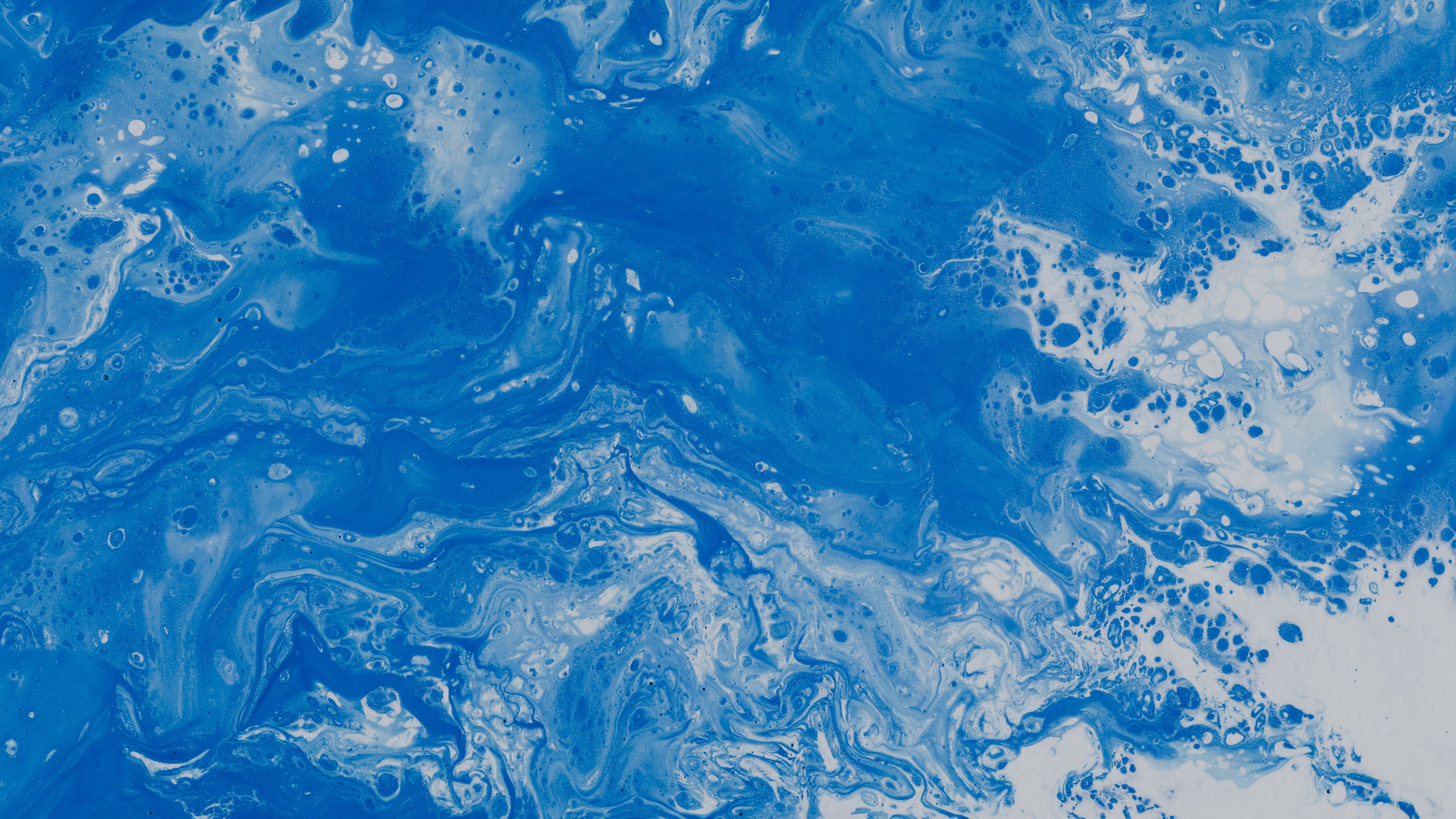 stains, paint, blue, watercolor, spots, 4k, HD Wallpaper