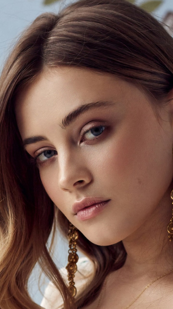 Celebrity Josephine Langford, Close-up, Actress, Earrings, Blue Eyes, Australian, 720x1280, Phone HD Wallpaper