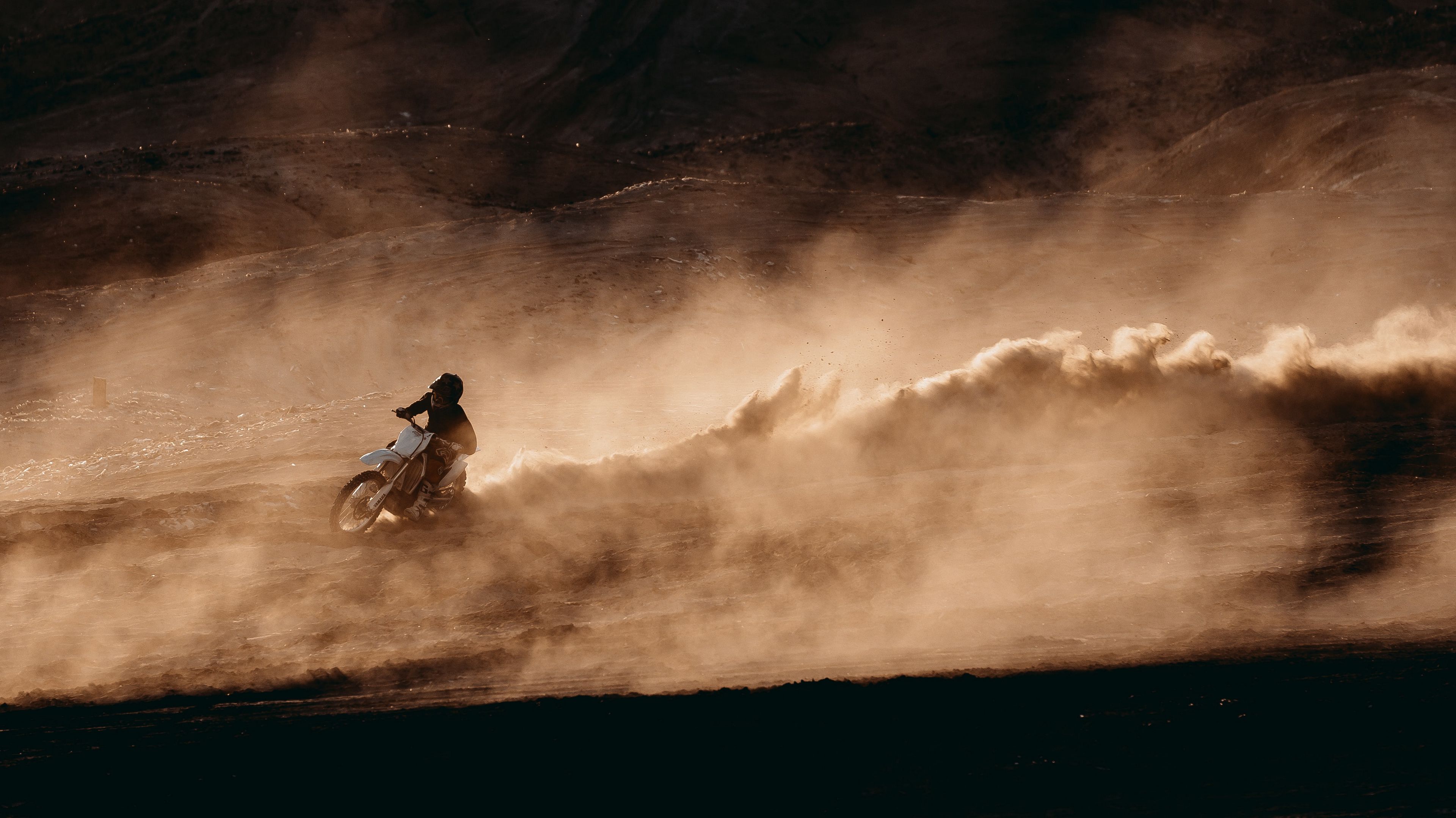 motorcyclist, motorcycle, racing, motorcycling, sport, 4k, HD Wallpaper