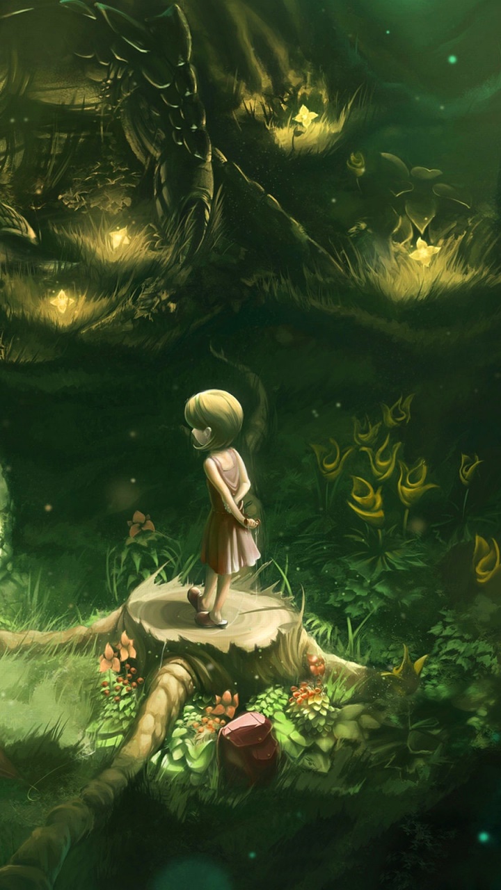 Fantasy Dragon, Child, 720x1280, Phone HD Wallpaper