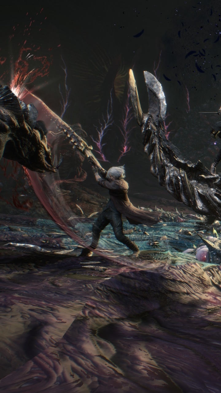 Video Game Devil May Cry 5, V (Devil May Cry), Dante (Devil May Cry), Nero (Devil May Cry), 720x1280, Phone HD Wallpaper