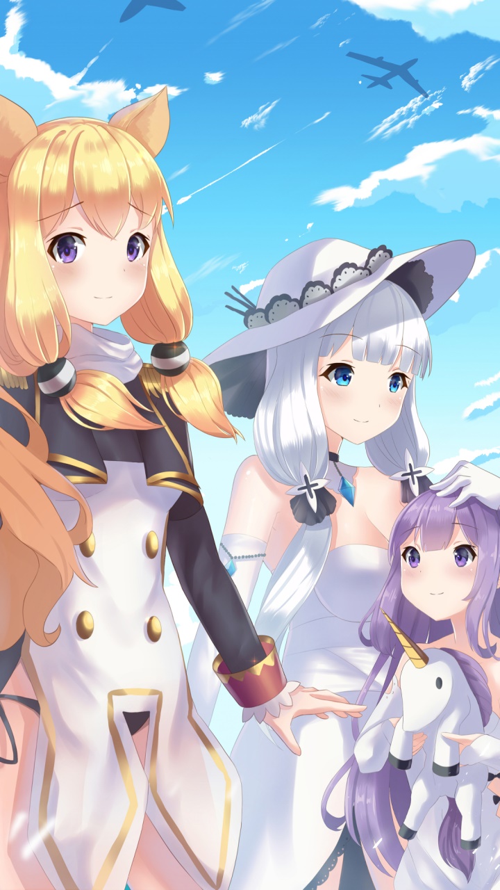 Anime Azur Lane, Illustrious (Azur Lane), Unicorn (Azur Lane), Warspite (Azur Lane), 720x1280, Phone HD Wallpaper