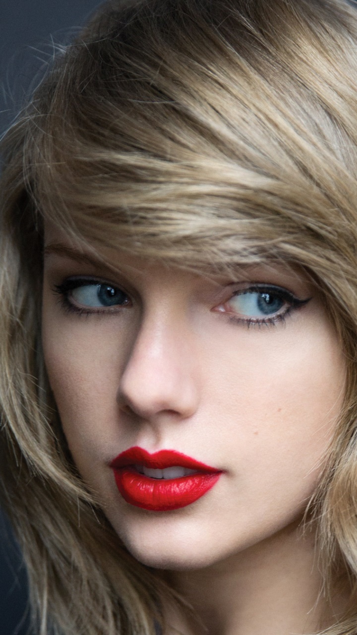 Music Taylor Swift, American, Blue Eyes, Blonde, Lipstick, Face, 720x1280, Phone HD Wallpaper