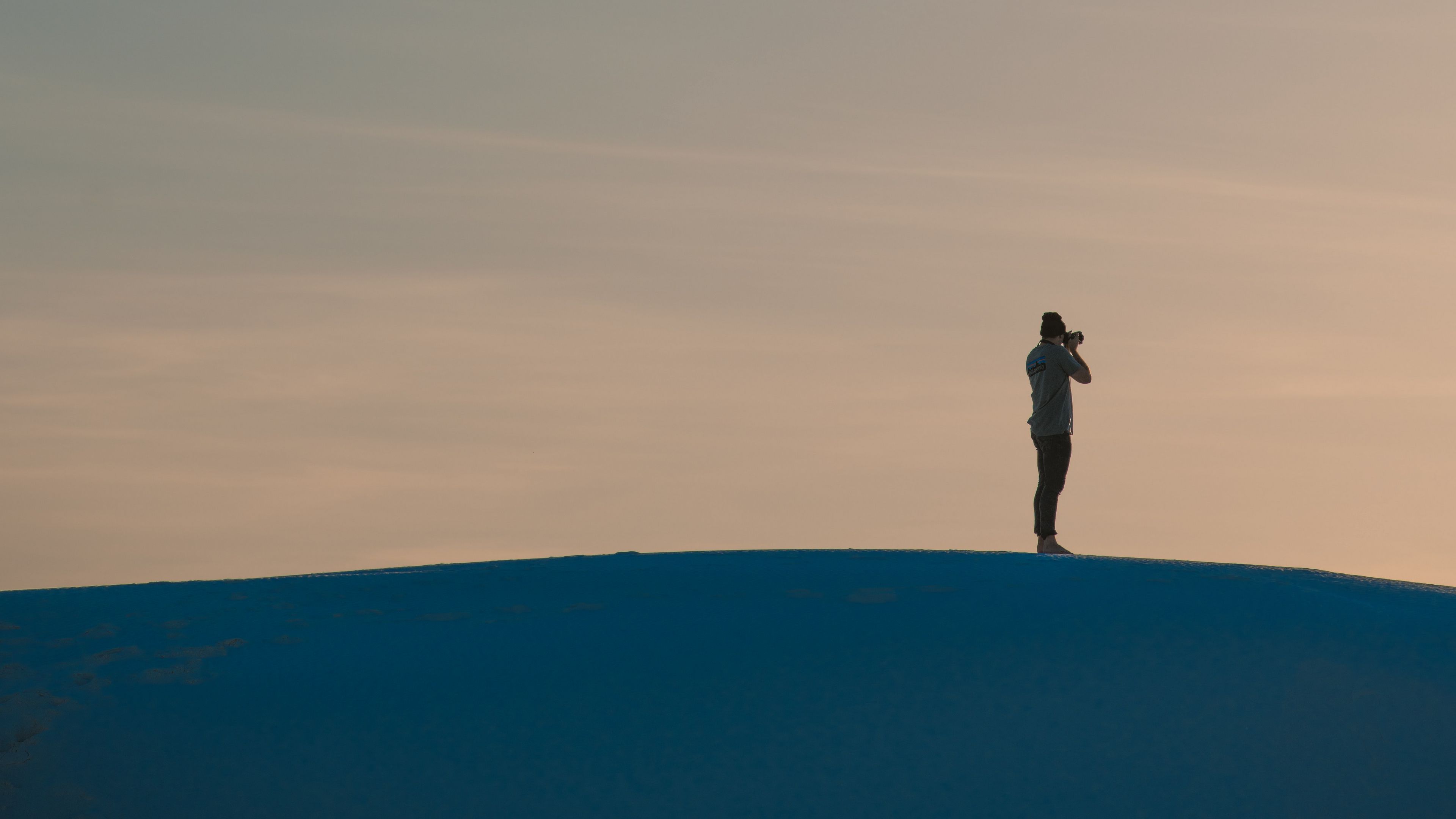 lonely, loneliness, horizon, photographer, 4k, HD Wallpaper