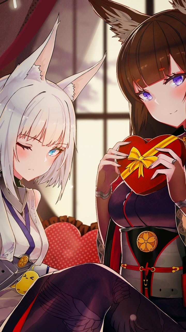 Anime Azur Lane, Kaga (Azur Lane), Amagi (Azur Lane), 720x1280, Phone HD Wallpaper