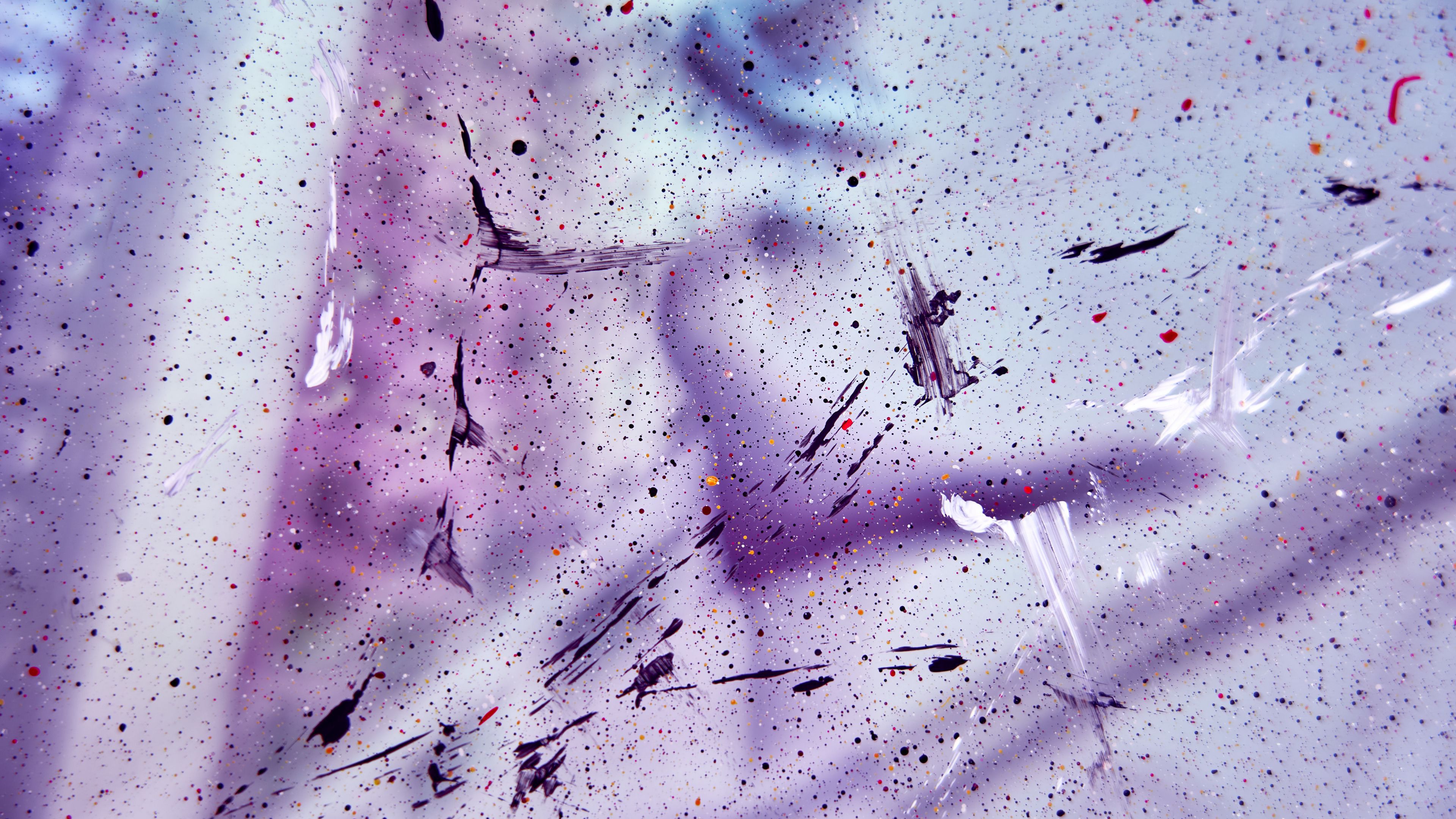 splashes, stains, paint, colored spots, gradient, 4k, HD Wallpaper