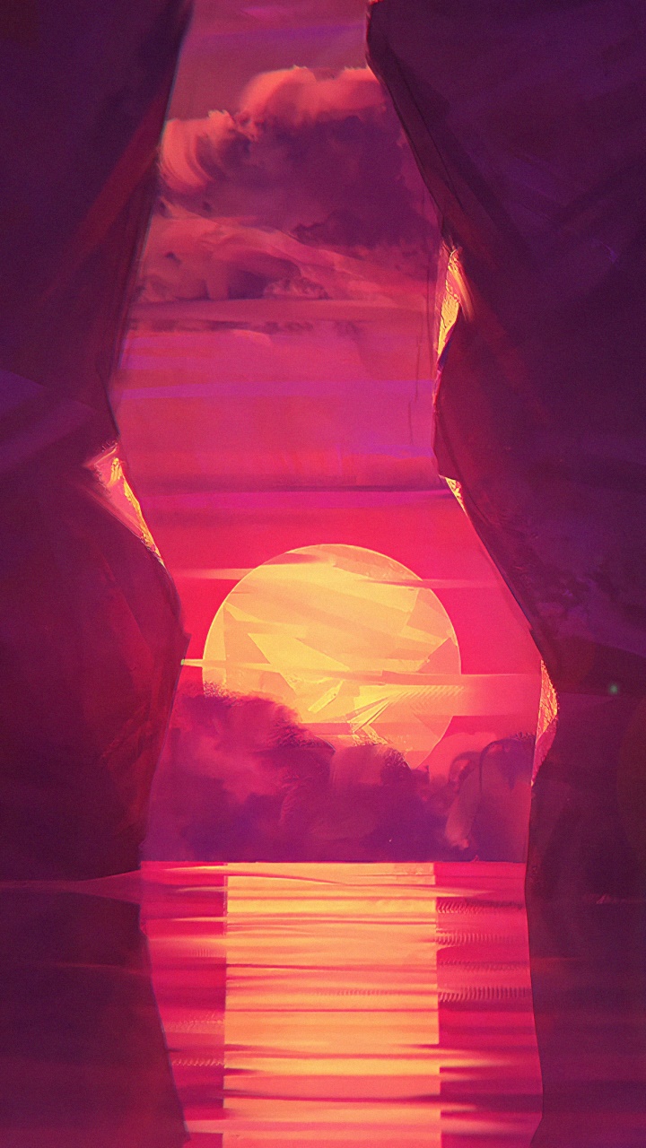 Fantasy Sunset, 720x1280, Phone HD Wallpaper