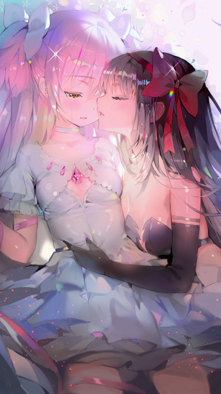 Anime Puella Magi Madoka Magica, Ultimate Madoka, Homura Akuma, Yuri, Homura Akemi, Madoka Kaname, 720x1280, Phone HD Wallpaper