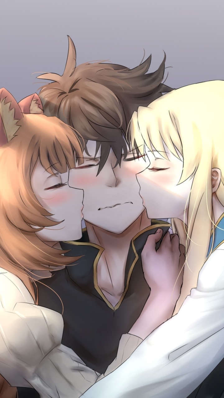 Anime The Rising of the Shield Hero, Raphtalia (The Rising Of The Shield Hero), Naofumi Iwatani, Filo (The Rising Of The Shield Hero), 720x1280, Phone HD Wallpaper