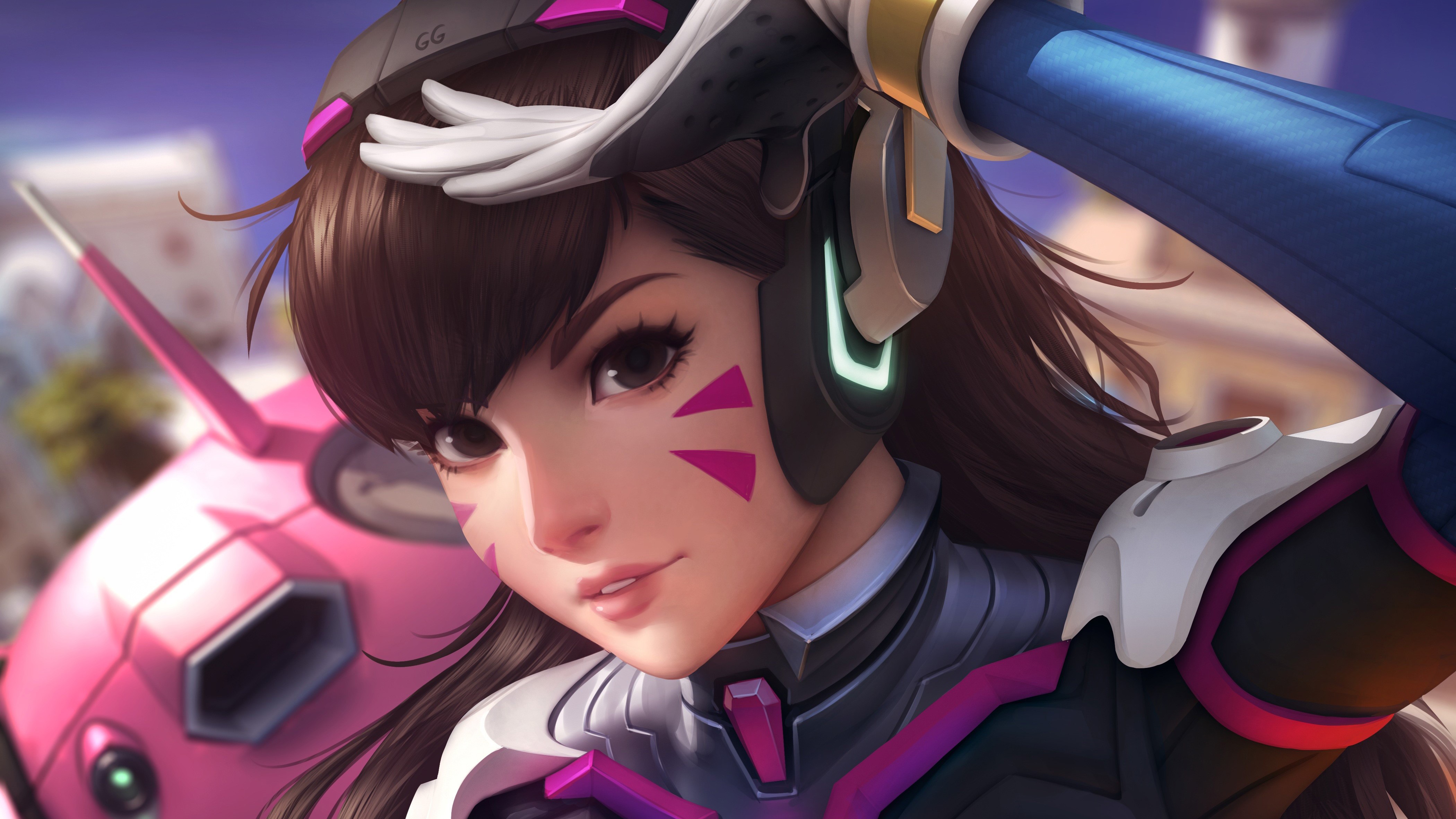 dva overwatch, overwatch, games, anime girl, anime, hd, 4k, artwork, artist, digital art, HD Wallpaper