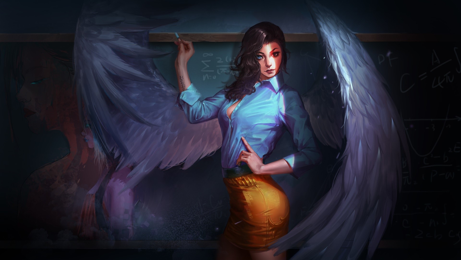 angel, fantasy girls, hd, artist, artwork, digital art, HD Wallpaper