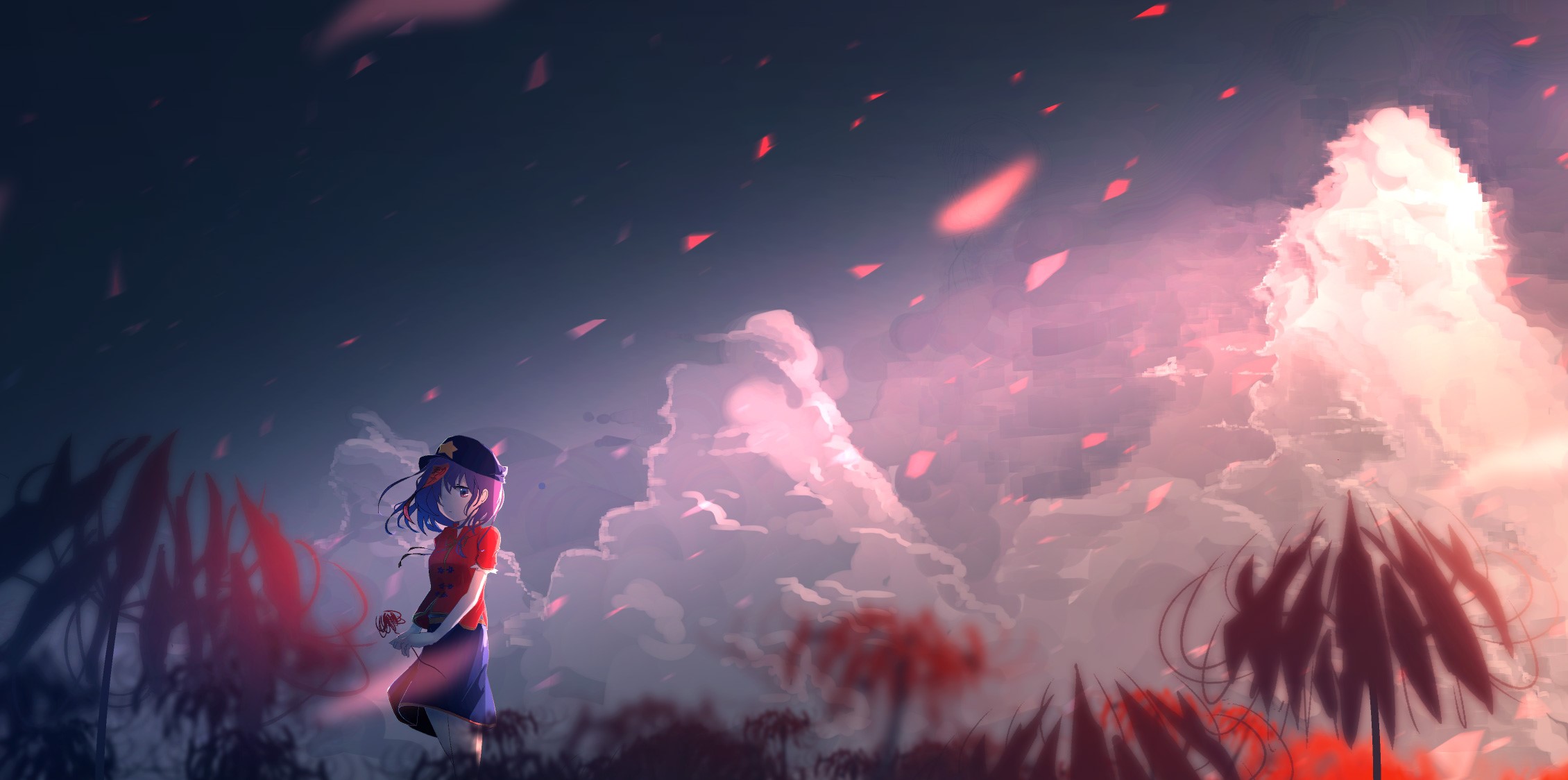 touhou, anime girl, anime, artist, digital art, hd, HD Wallpaper