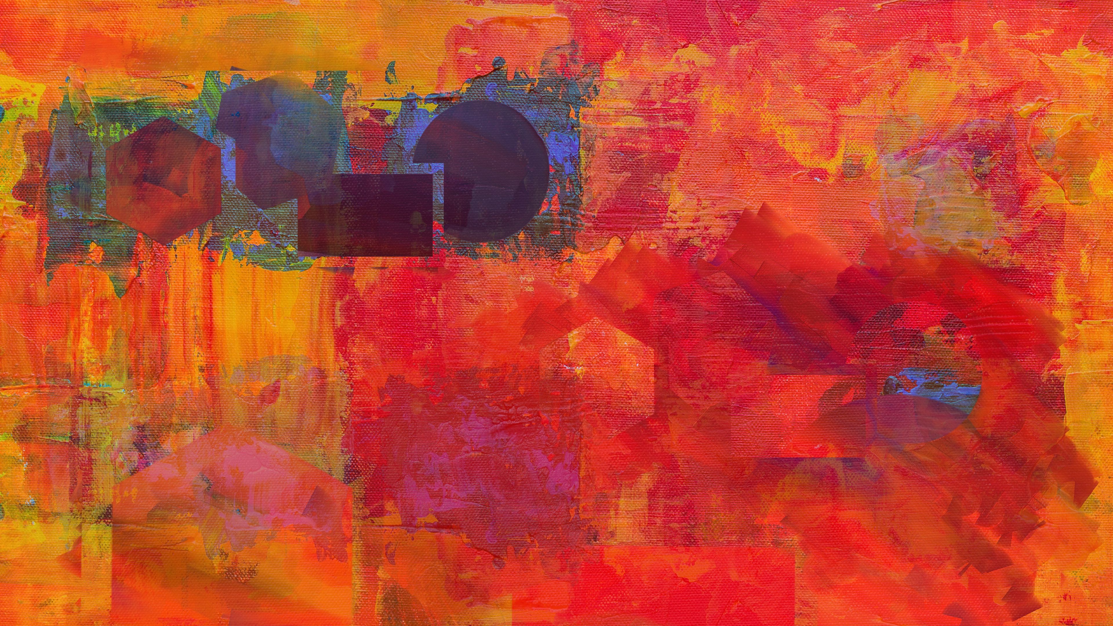 figures, paint, canvas, modern, 4k, HD Wallpaper