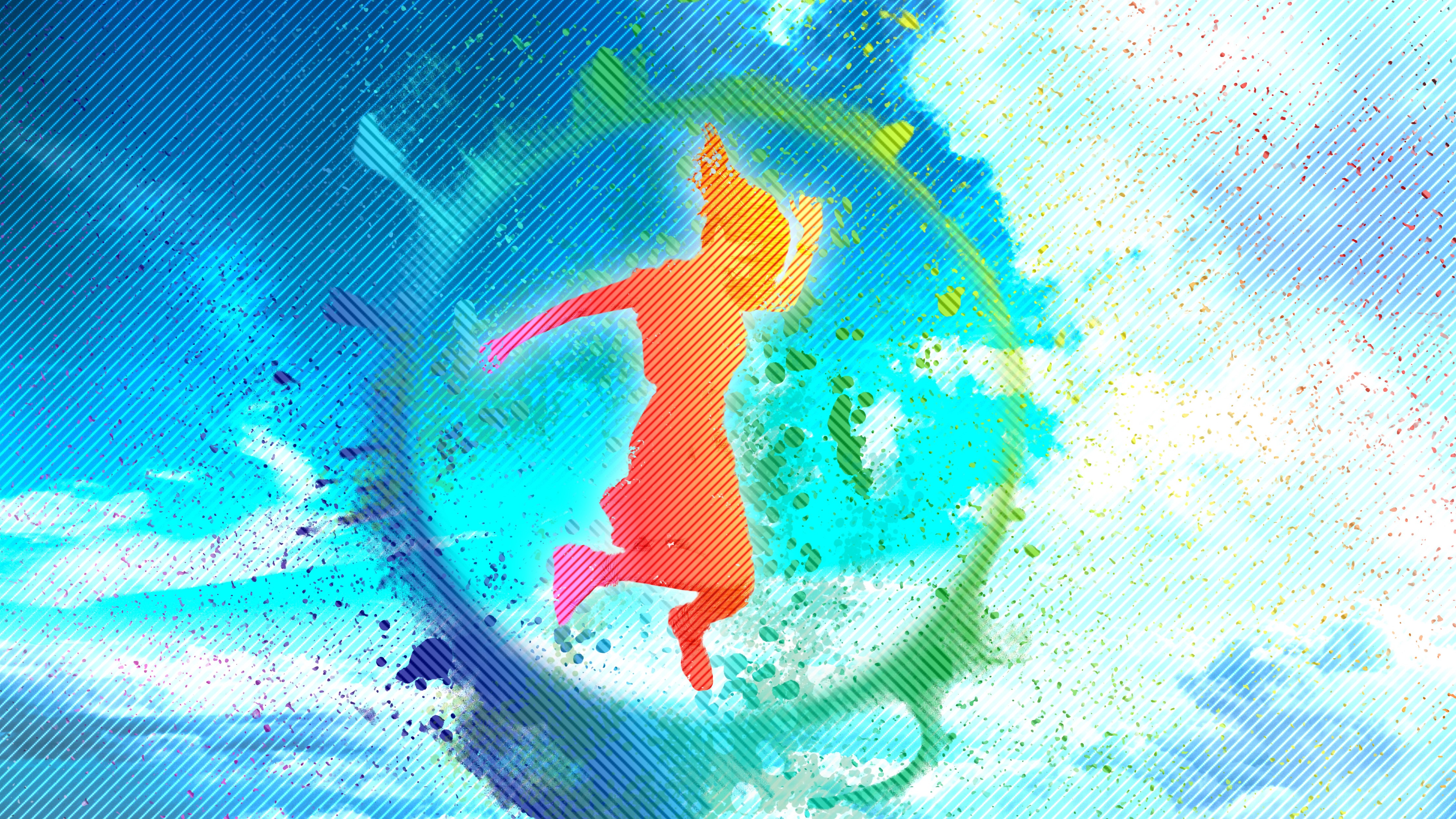 artist, woman, rainbow, colorful, sky, hd, 4k, HD Wallpaper