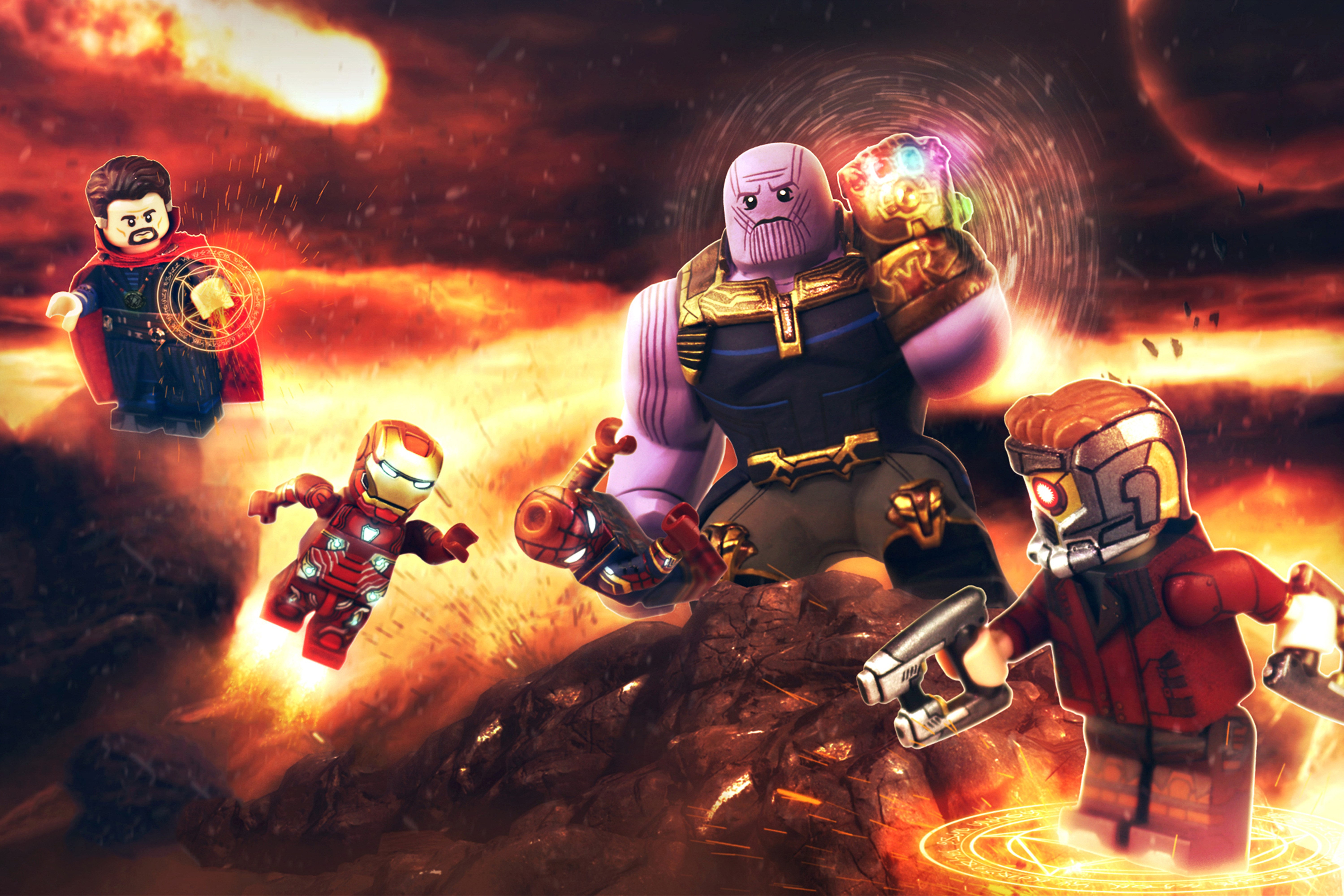 avengers infinity war, movies, 2018 movies, hd, 4k, 5k, lego, HD Wallpaper