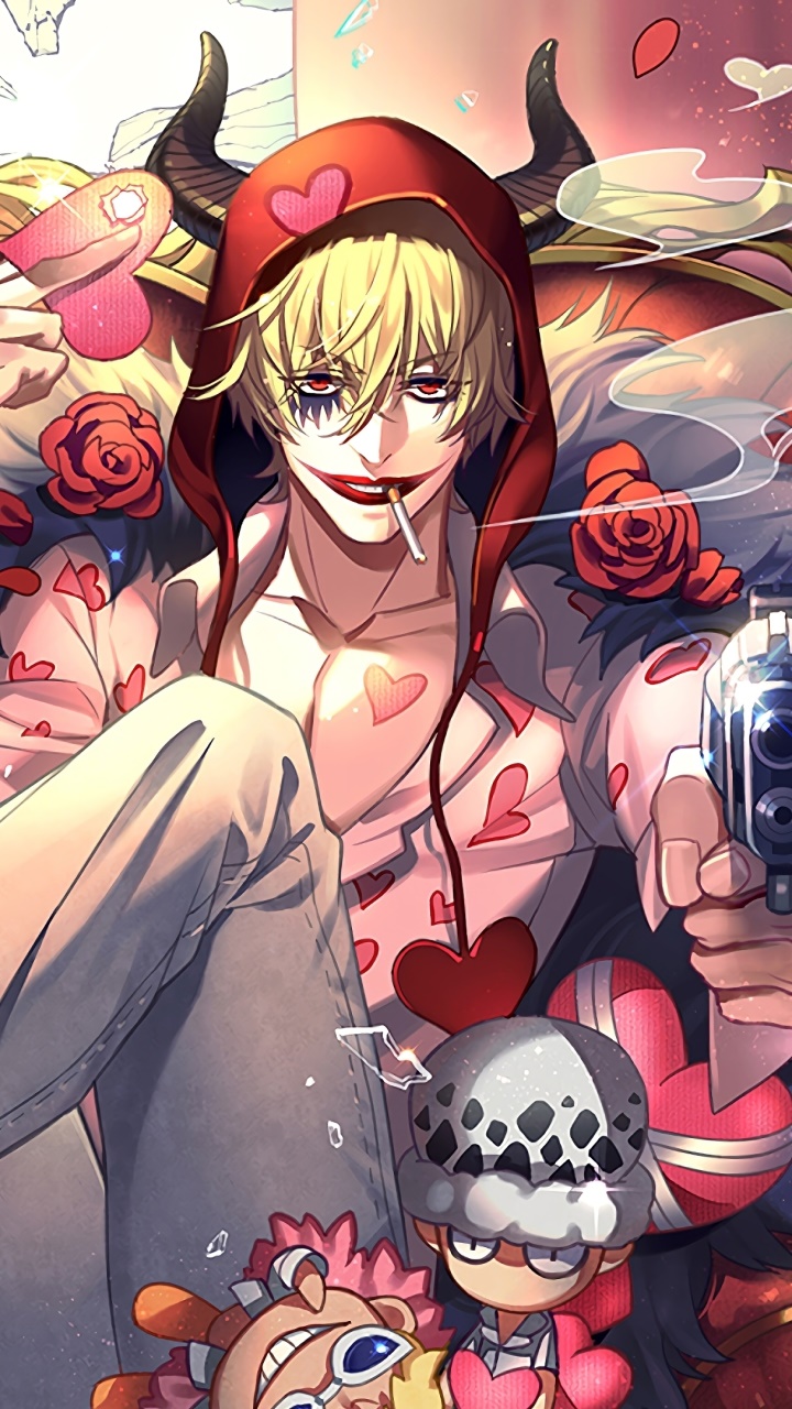 Anime One Piece, Donquixote Rosinante, Smoking, Donquixote Corazon, 720x1280, Phone HD Wallpaper