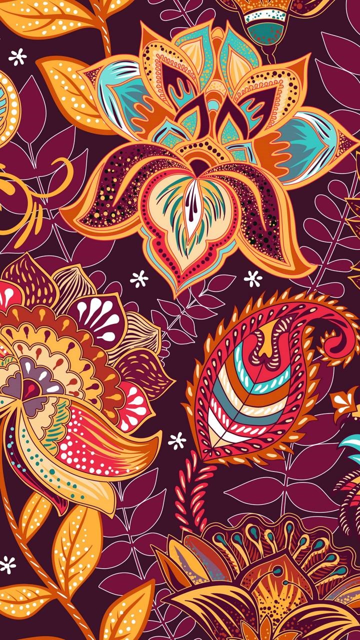 Artistic Flower, Paisley, Design, Colorful, 720x1280, Phone HD Wallpaper