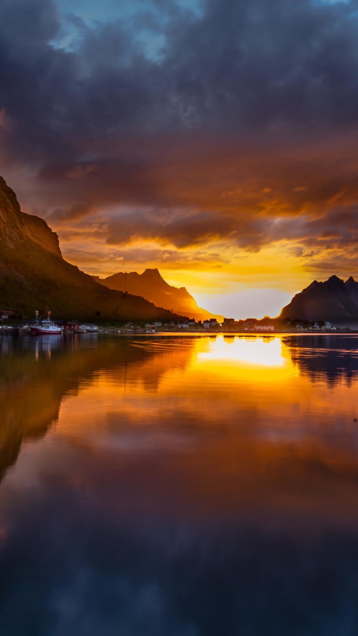 Photography Sunset, Norway, Arctic, Cloud, Night, 720x1280, Phone HD Wallpaper