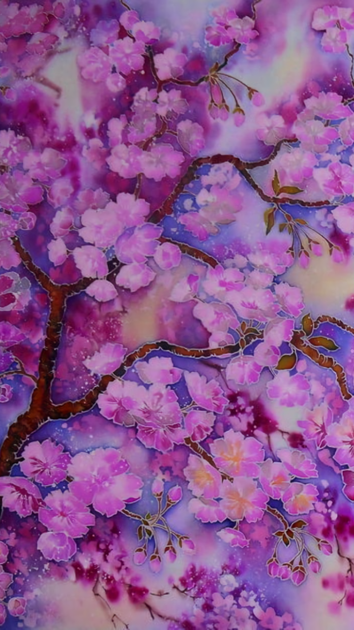 Artistic Flower, Sakura, Pink Flower, Cherry Blossom, 720x1280, Phone HD Wallpaper