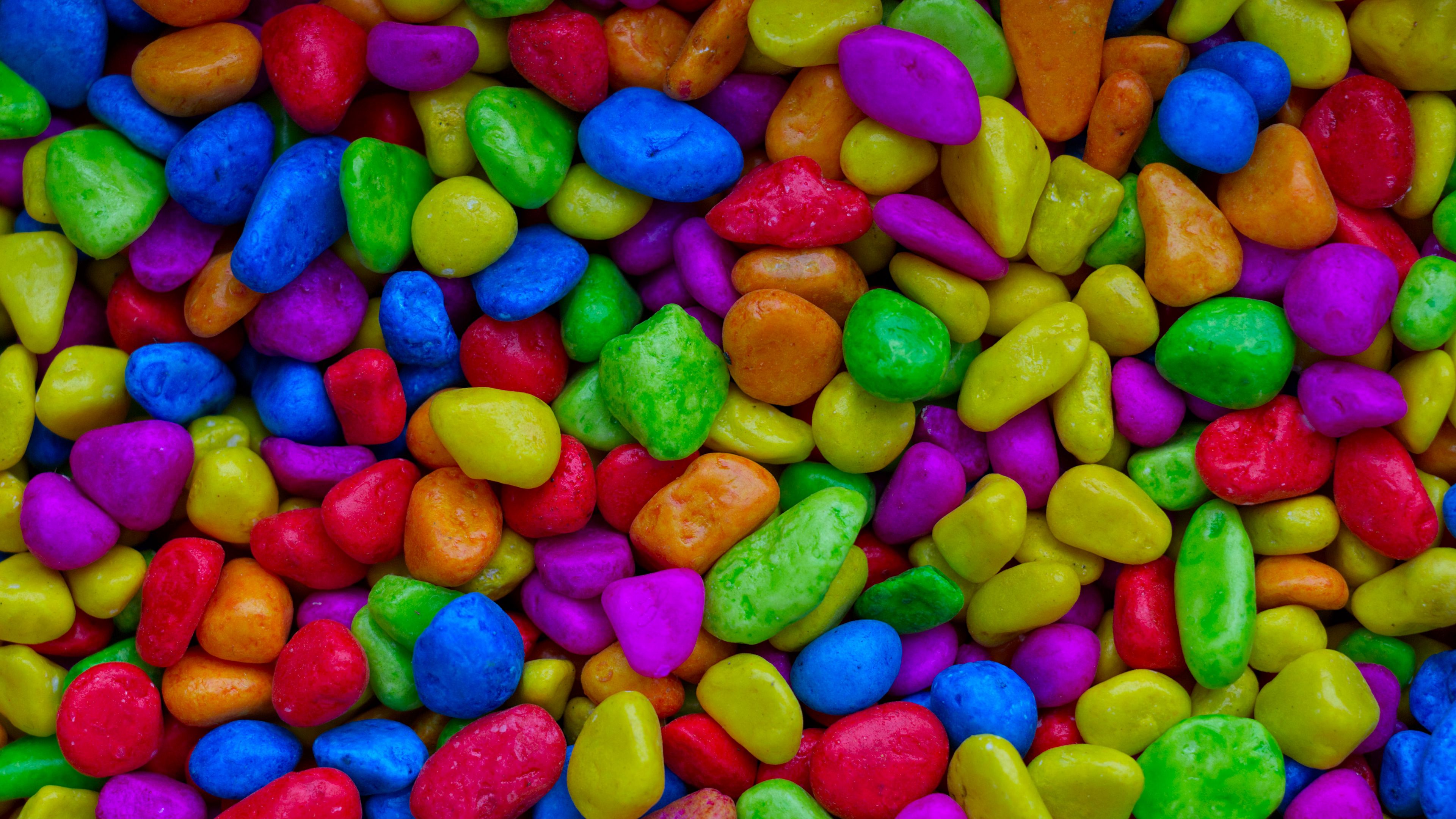 stones, colorful, texture, 4k, HD Wallpaper