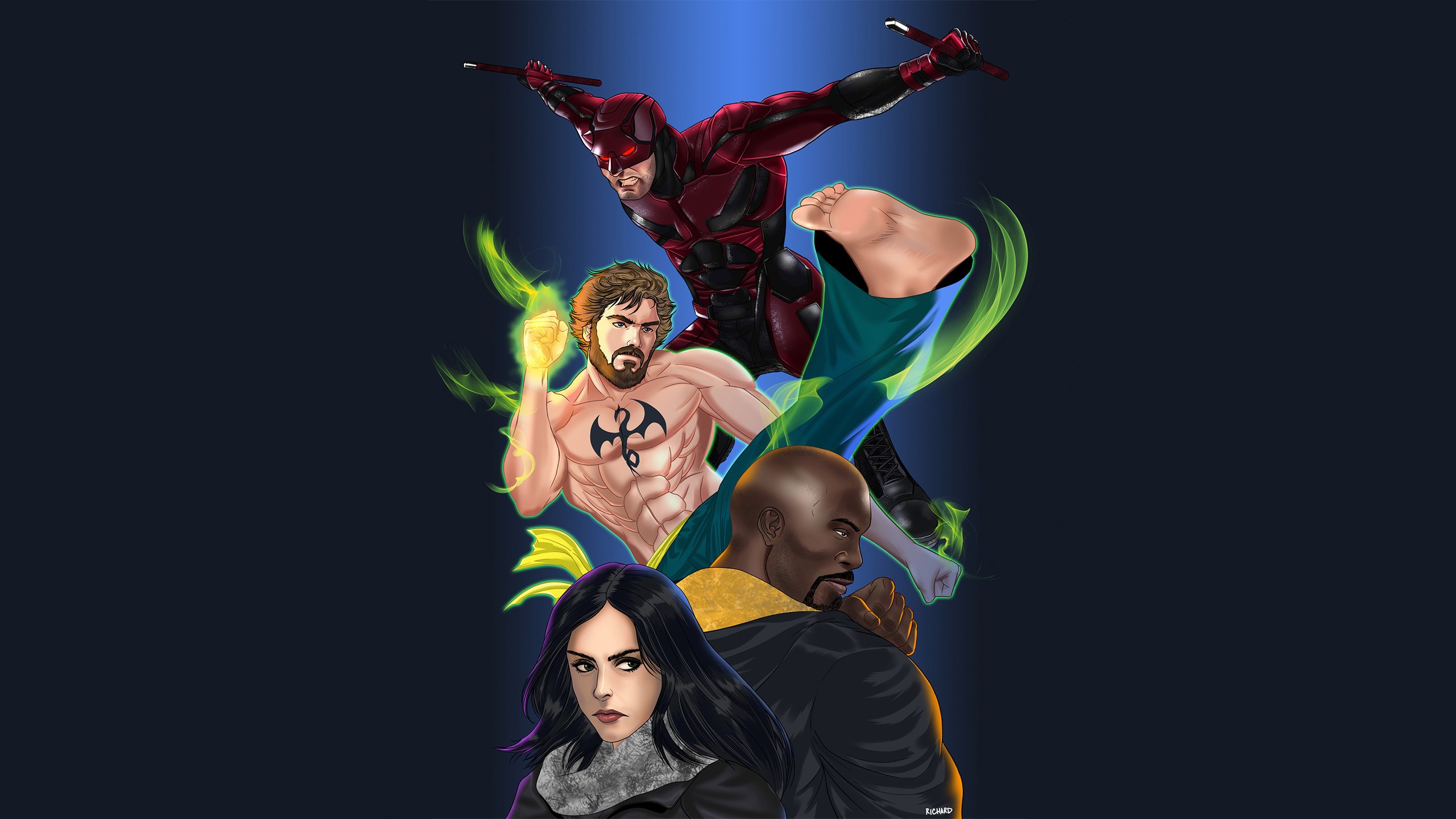 netflix, the defenders, artwork, artist, artstation, hd, HD Wallpaper