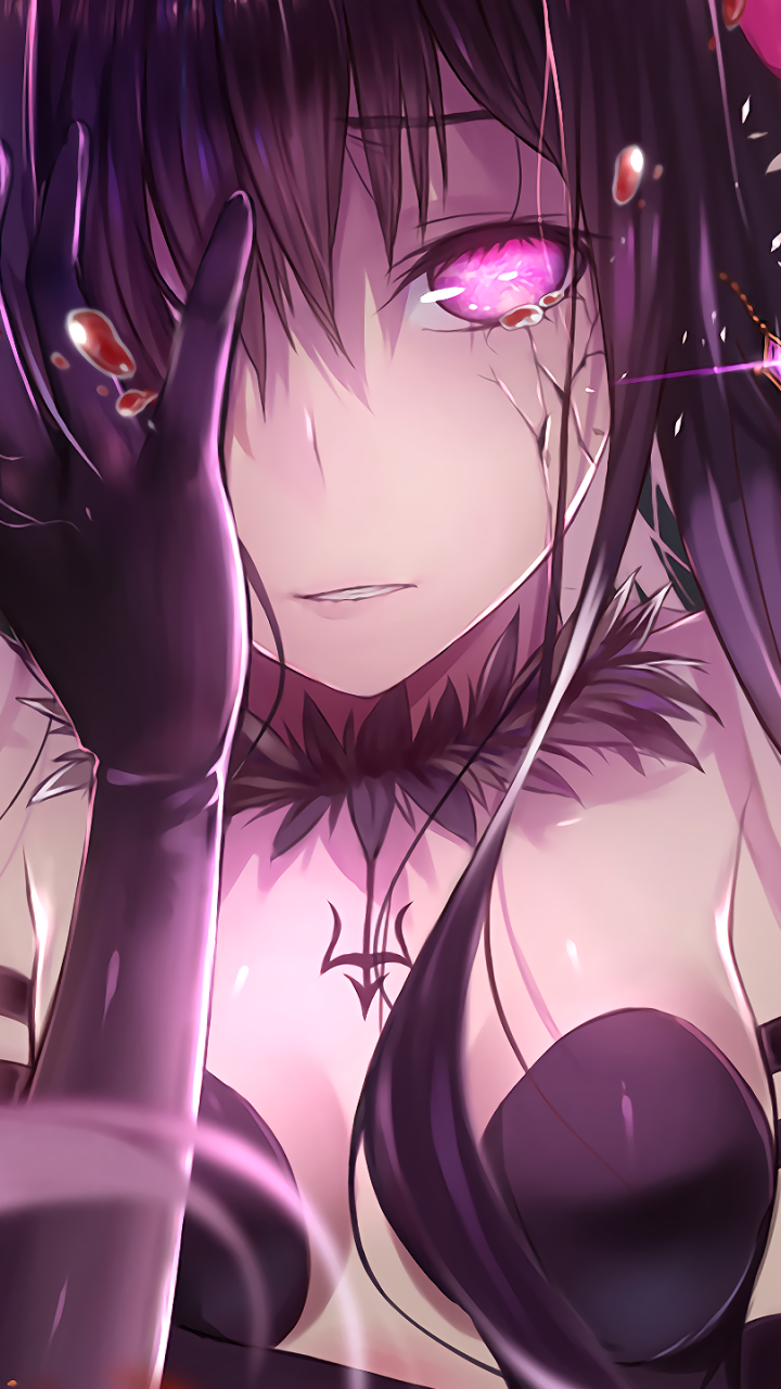 Anime Puella Magi Madoka Magica, Glowing Eyes, Homura Akemi, Tears, Homura Akuma, Crying, 720x1280, Phone HD Wallpaper