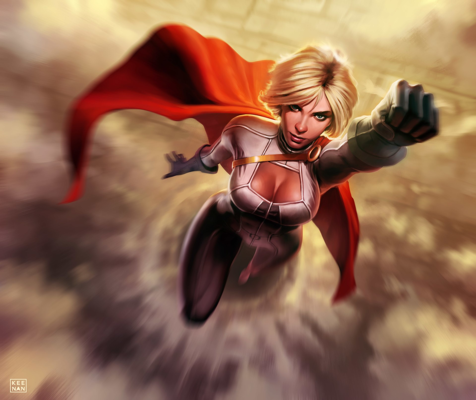power girl, hd, artwork, artist, artstation, HD Wallpaper