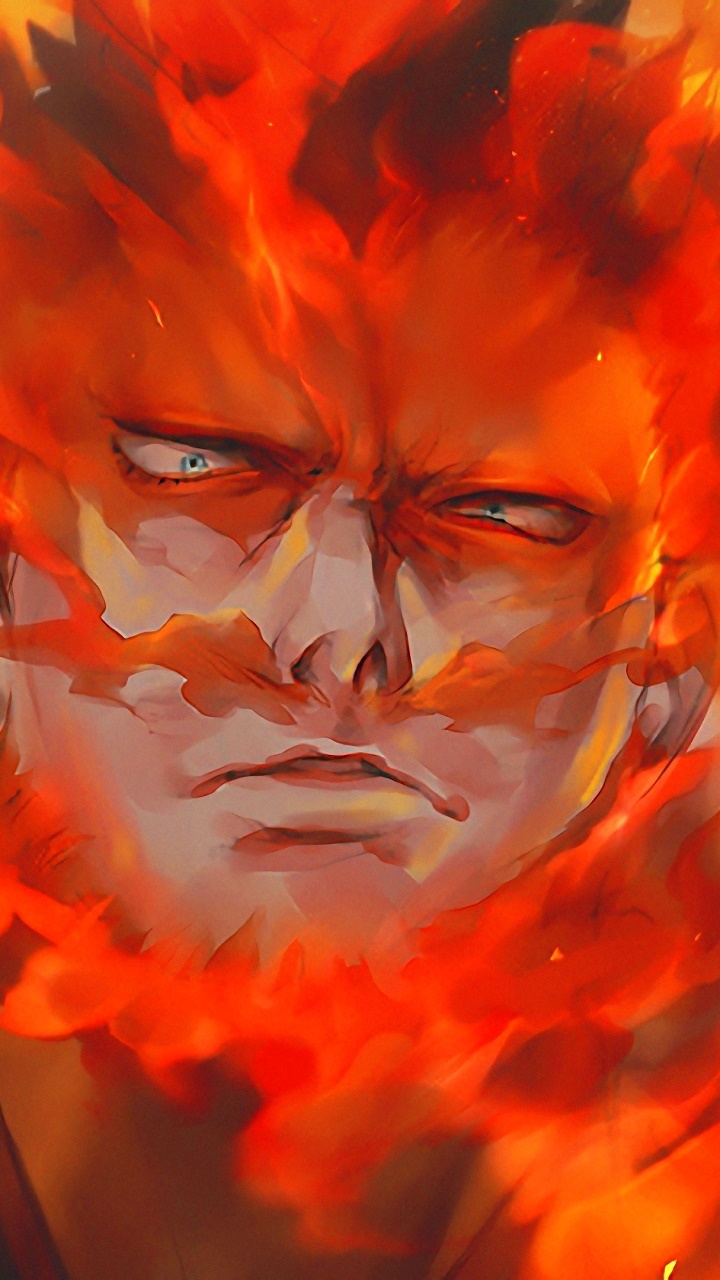 Anime My Hero Academia, Enji Todoroki, Flame, Endeavor (Boku No Hero Academia), 720x1280, Phone HD Wallpaper