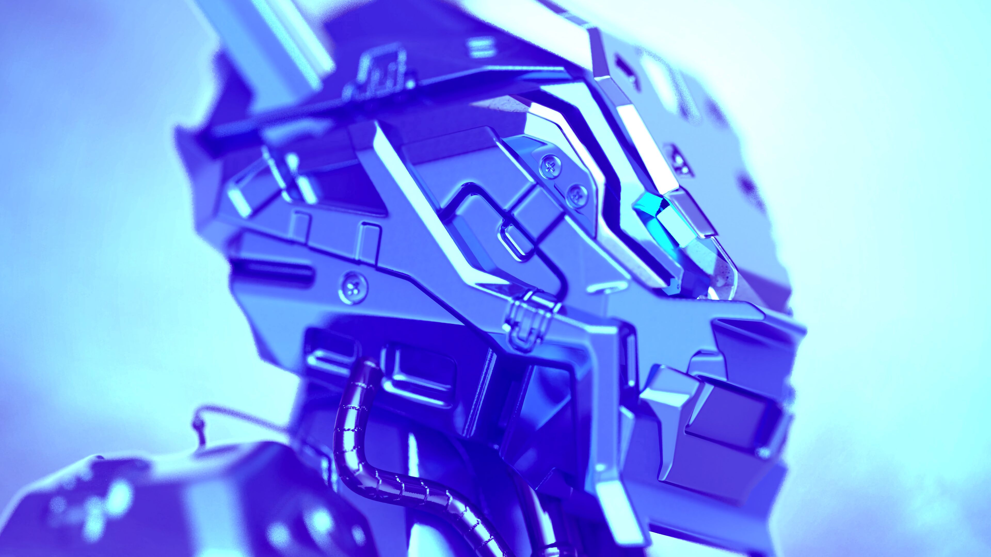 robot, metal, iron, art, 4k, HD Wallpaper