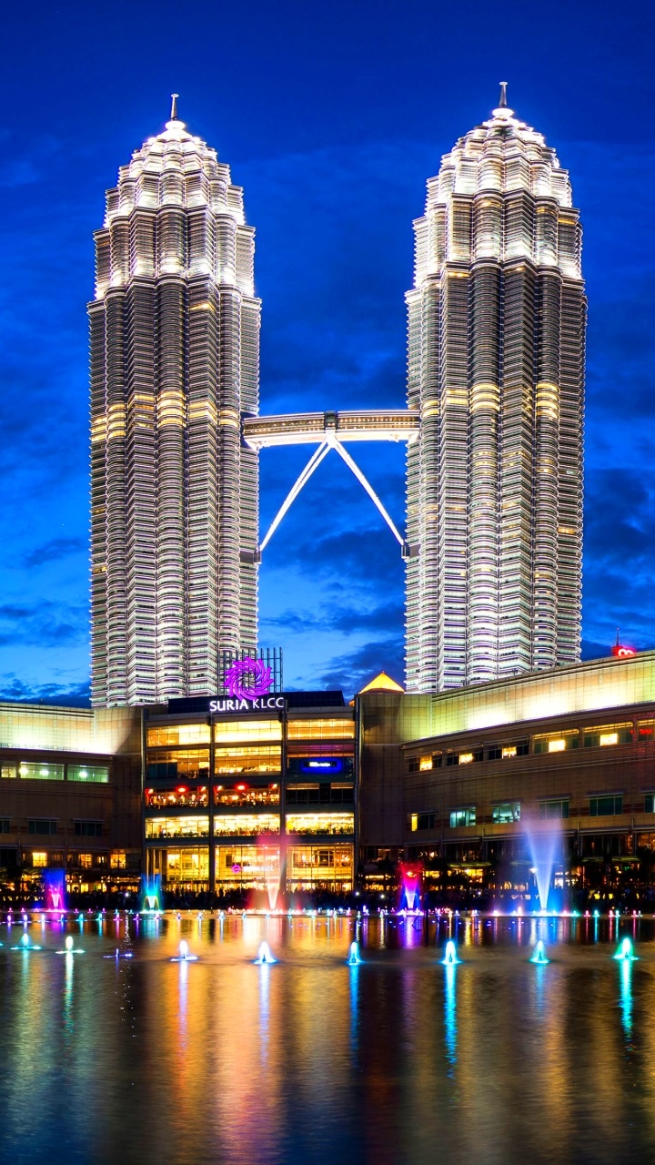 Man Made Kuala Lumpur, Night, Malaysia, Skyscraper, Petronas Towers, 720x1280, Phone HD Wallpaper